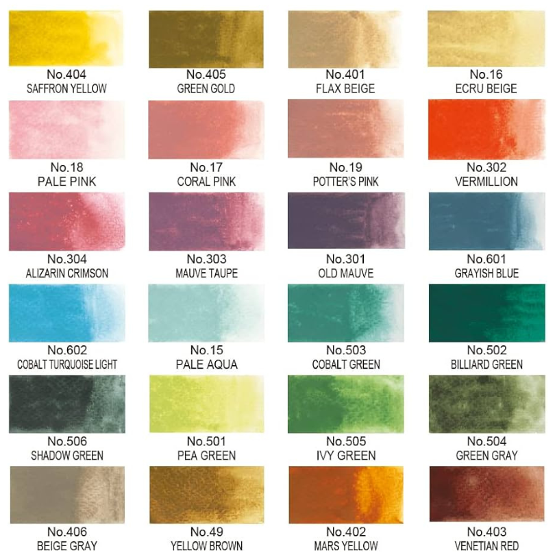 Gansai Tambi 24 Pan Watercolor Set - Art Nouvea