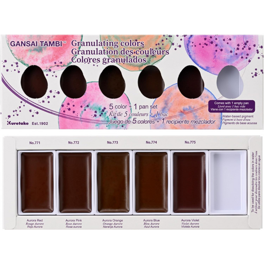 Gansai Tambi 5 Pan Granulating Watercolor Set