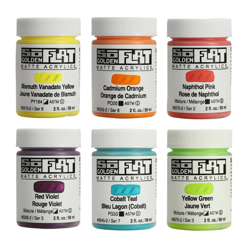 Golden SoFlat Zing Set – 6 High-Chroma Colors