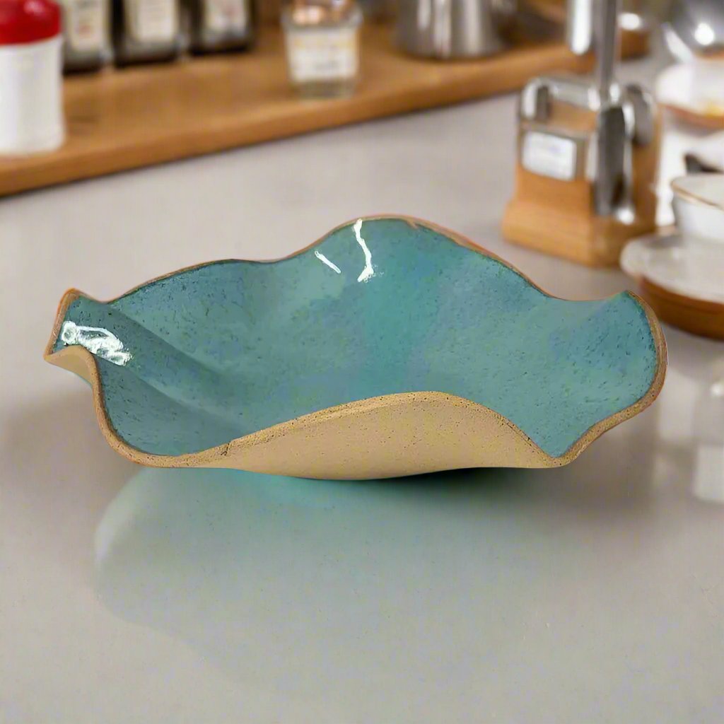 Large Ruffle Bowl | Jade Blue