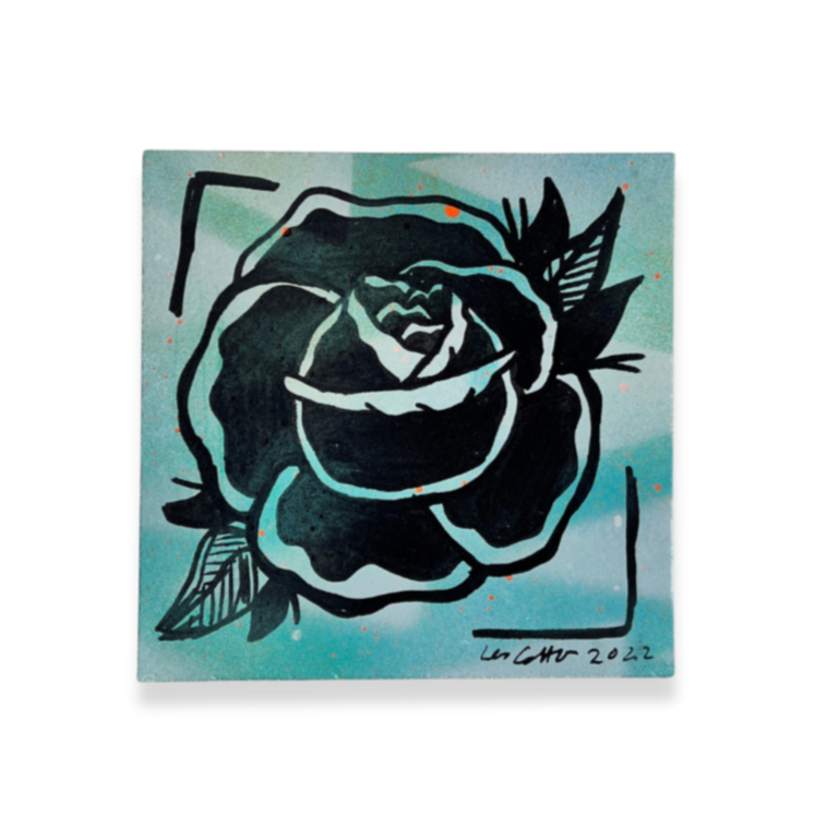 Rose 1 | Mixed Media Tile