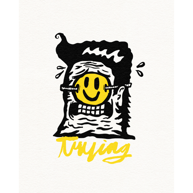 TRYING | Art Print