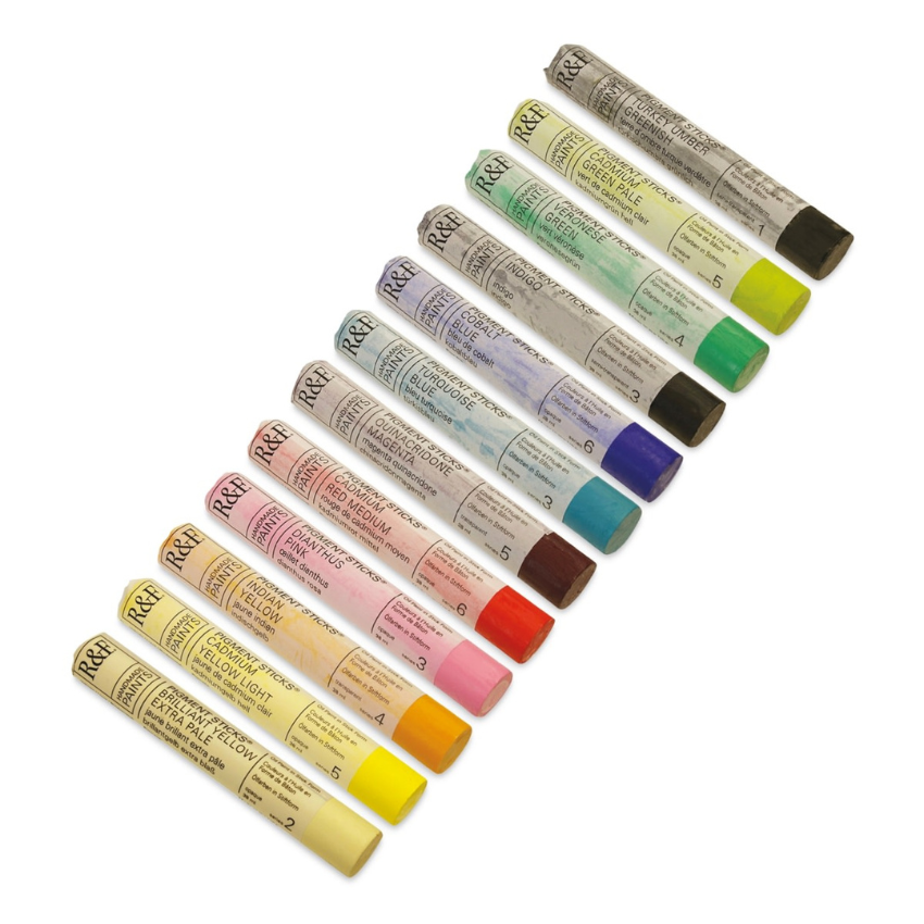 R&F Pigment Sticks - 12 Piece Painters Palette