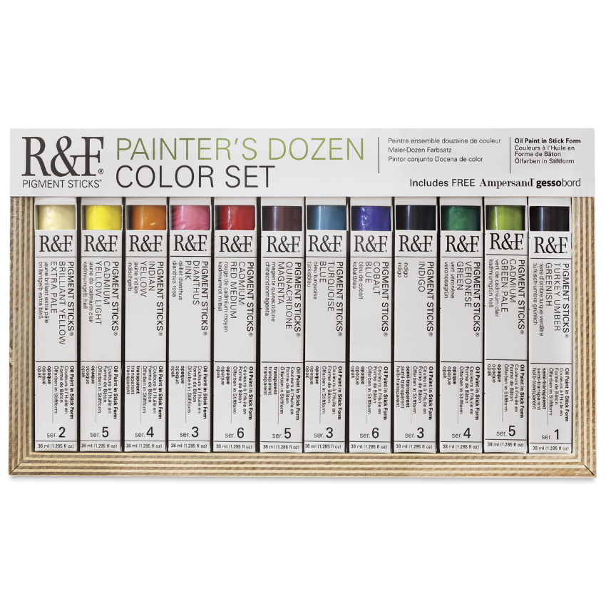 R&F Pigment Sticks - 12 Piece Painters Palette
