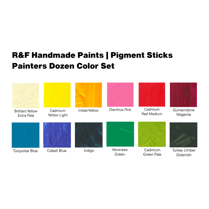 R&F Pigment Sticks - 12 Piece Painters Palette