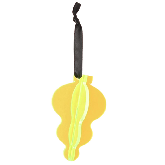 Florescent Yellow 3D Icicle Tree Ornament