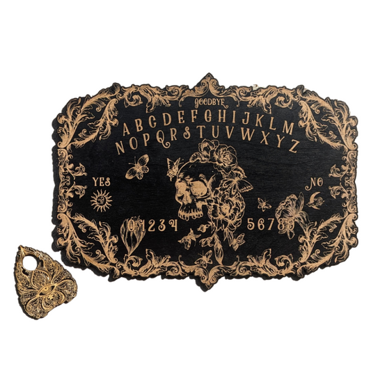 Floral Skull Spirit Board | Black