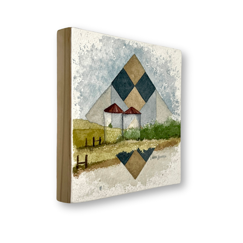 Jewel Box | Watercolor on Paper Cradled Woodblock