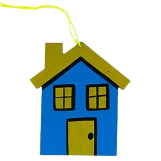 Blue House | Hand-painted Ornament
