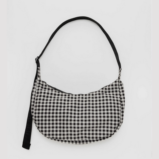 Bow Bag Medium - Black and White Check