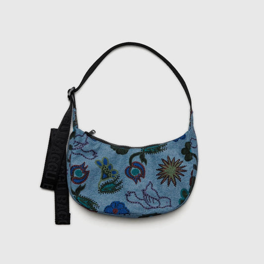Bow Bag Mini - Digital Denim Birds