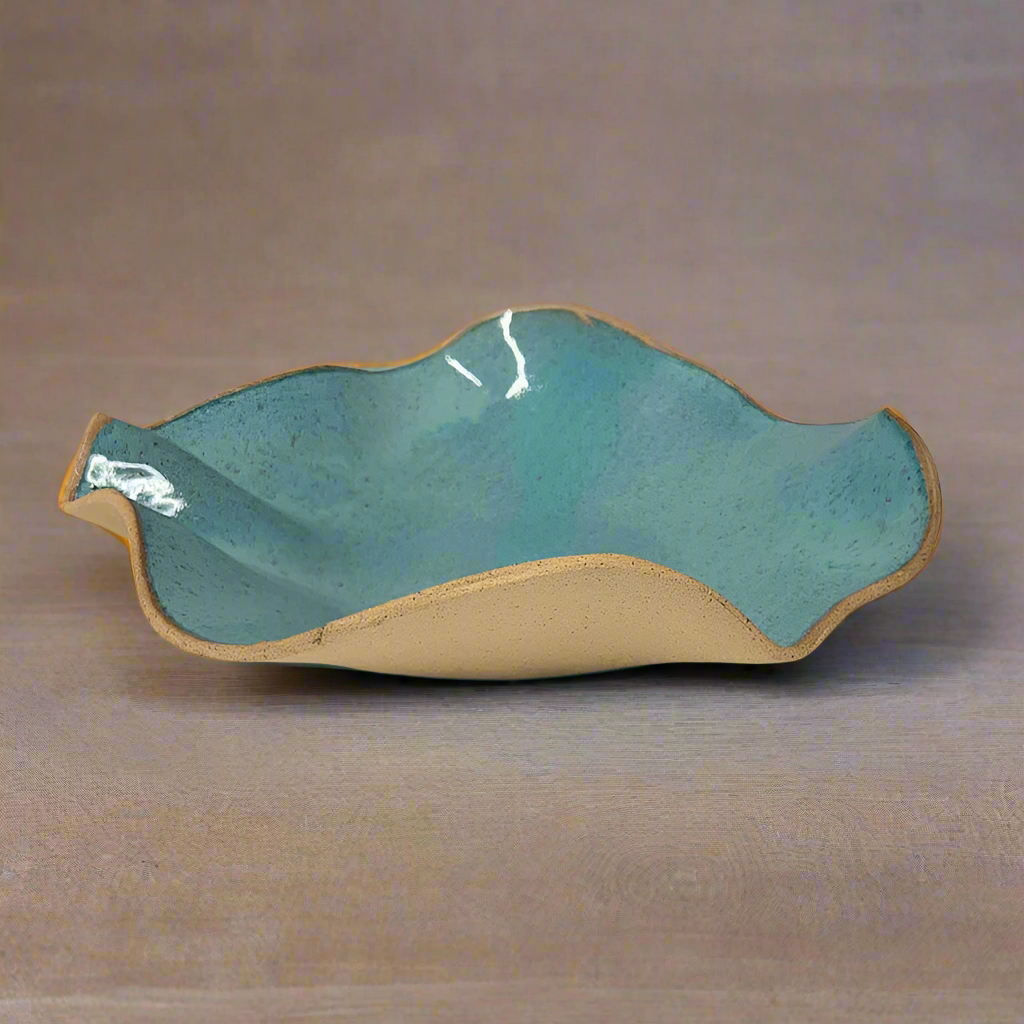 Large Ruffle Bowl | Jade Blue