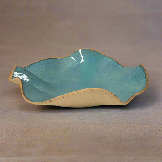 Large Ruffle Bowl | Jade Blue