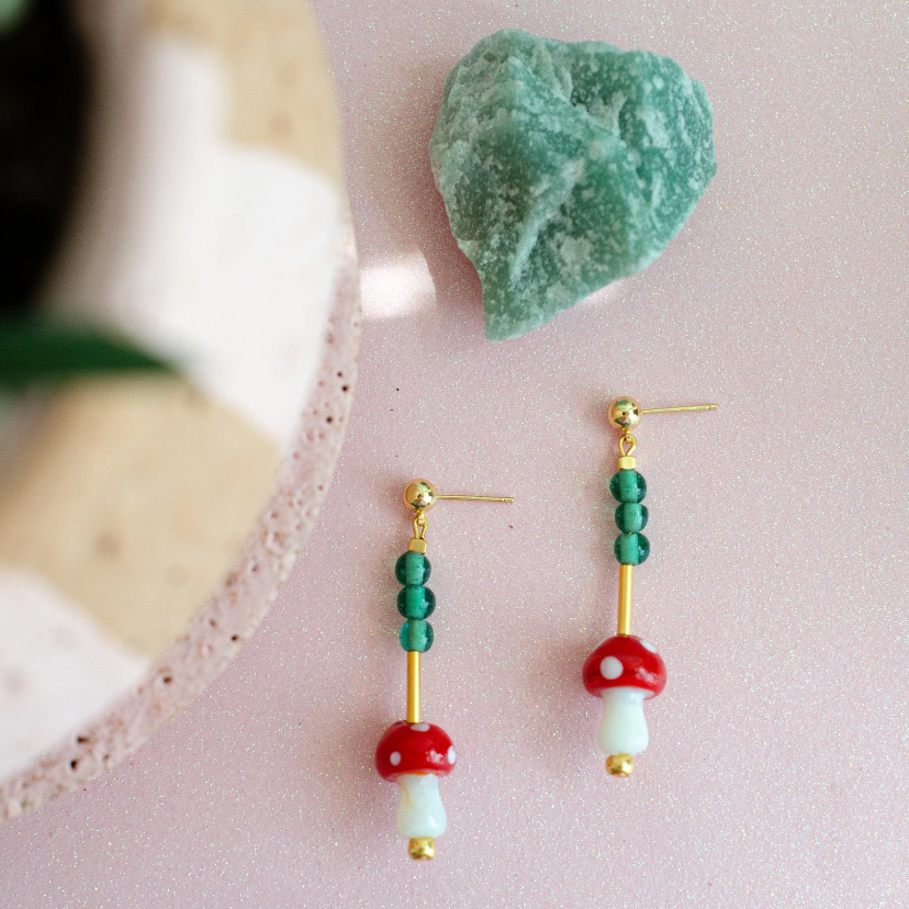 Mushroom Statement Earrings