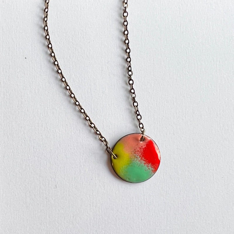 Colorful Reversible Circle | Necklace