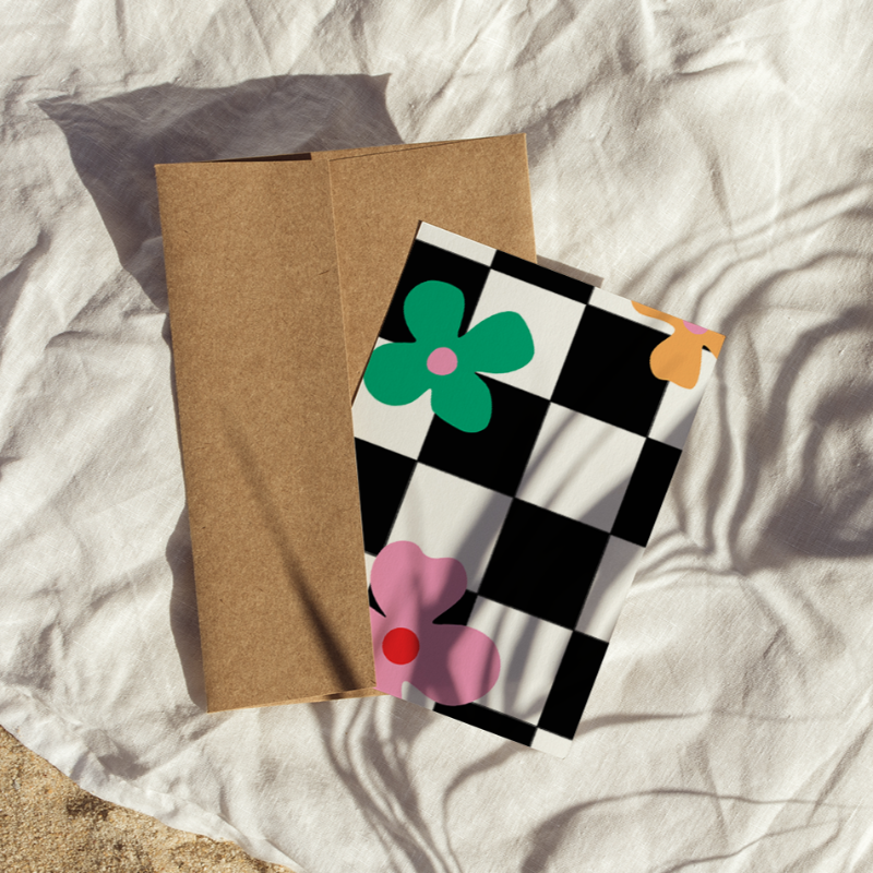 Flower & Checker | Card