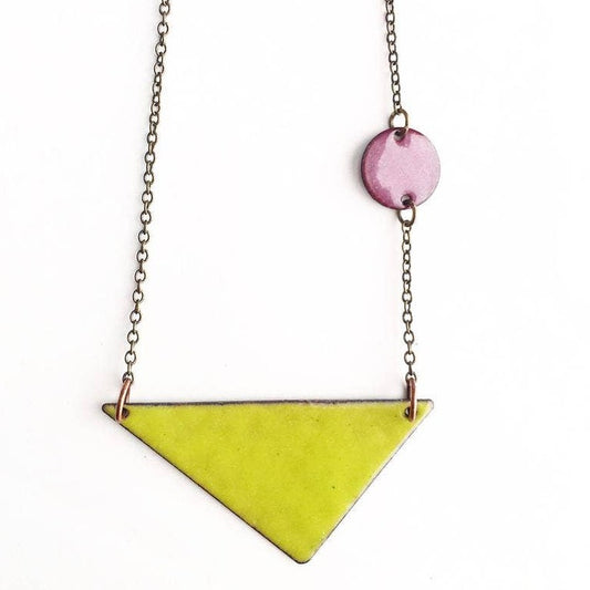 Chartreuse Triangle | Necklace