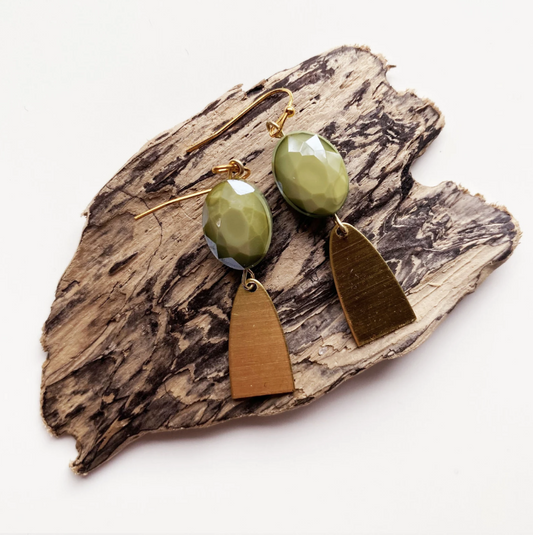 Czech Glass & Brass | Earrings