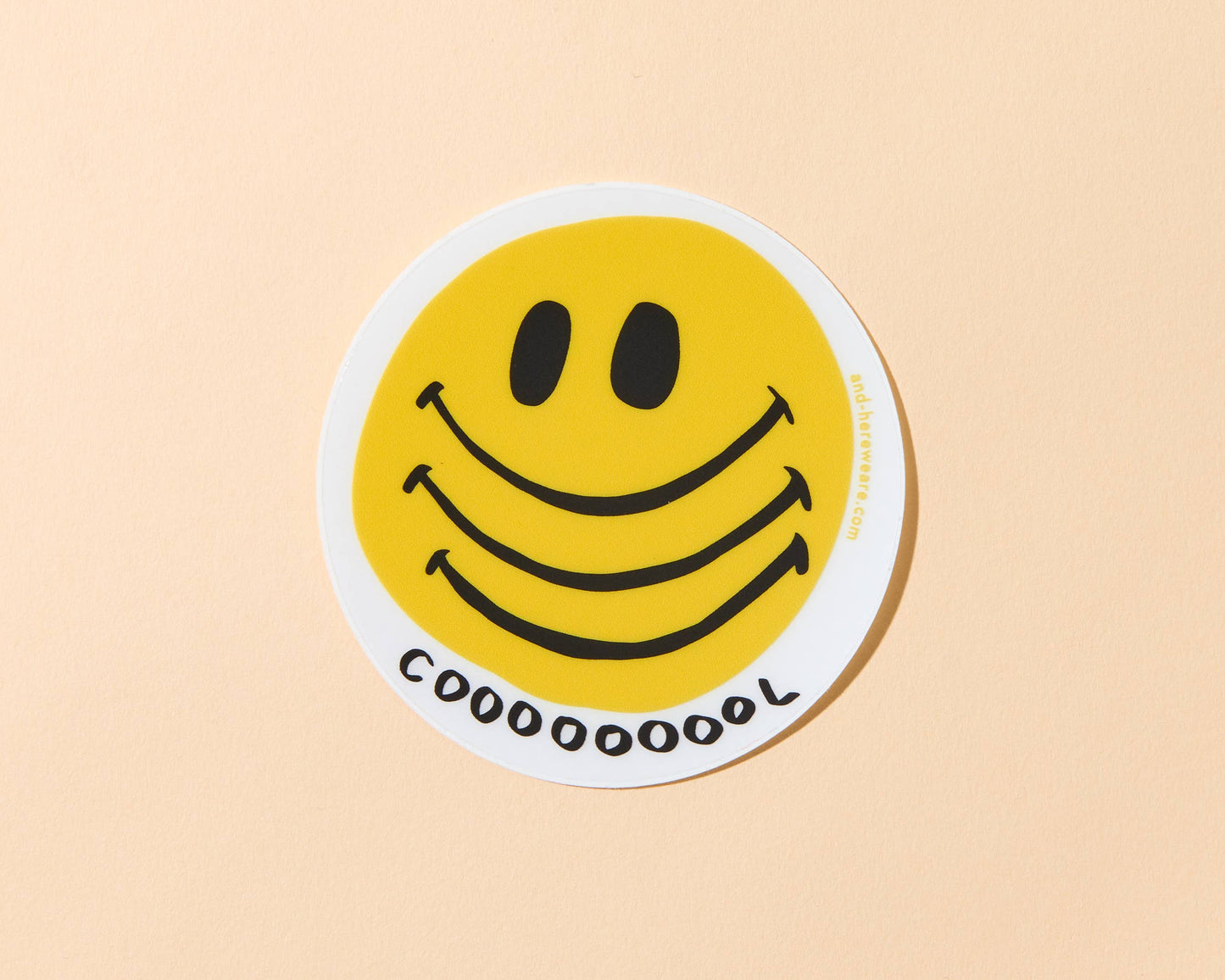 COOOOOOOOL Smiley Face Clear Vinyl Sticker