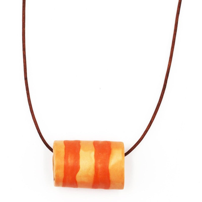 Sherbet Stripes | Ceramic Necklace