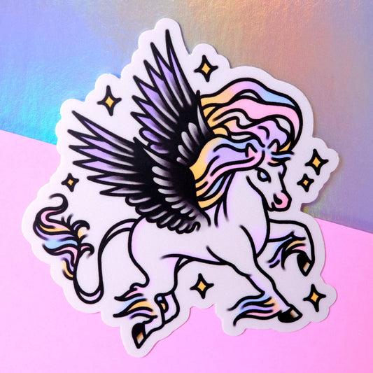 Pegasus Tattoo Flash Inspired Sticker