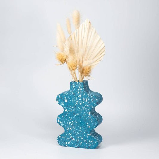 Blue Terrazzo | Squiggle Vase