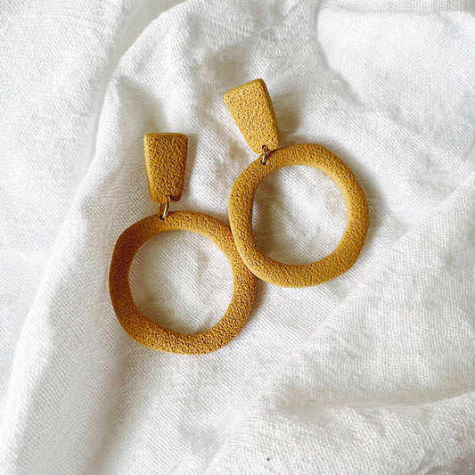 Lo in Mustard | Polymer Clay Earrings