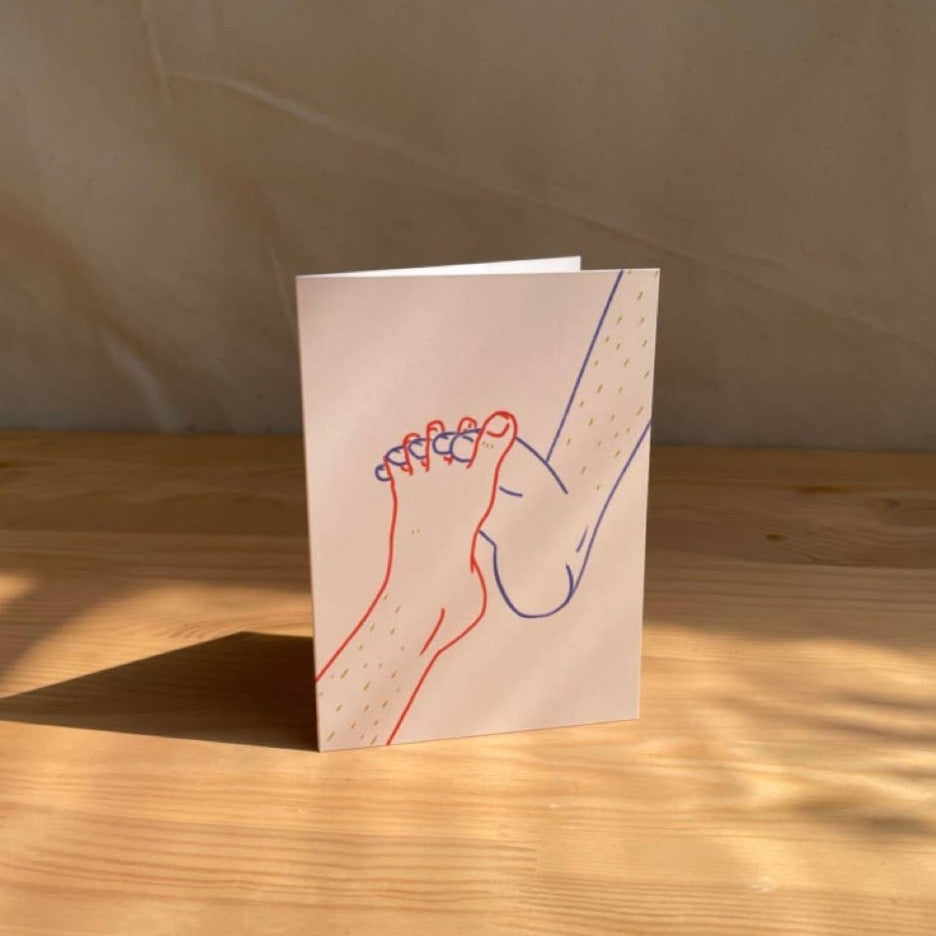 Holding Feet | Greeting Card