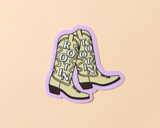 Rootin' Tootin' Cowboy Boot Vinyl Sticker