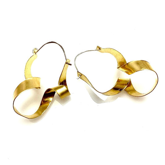 Brass Ribbons | Earrings