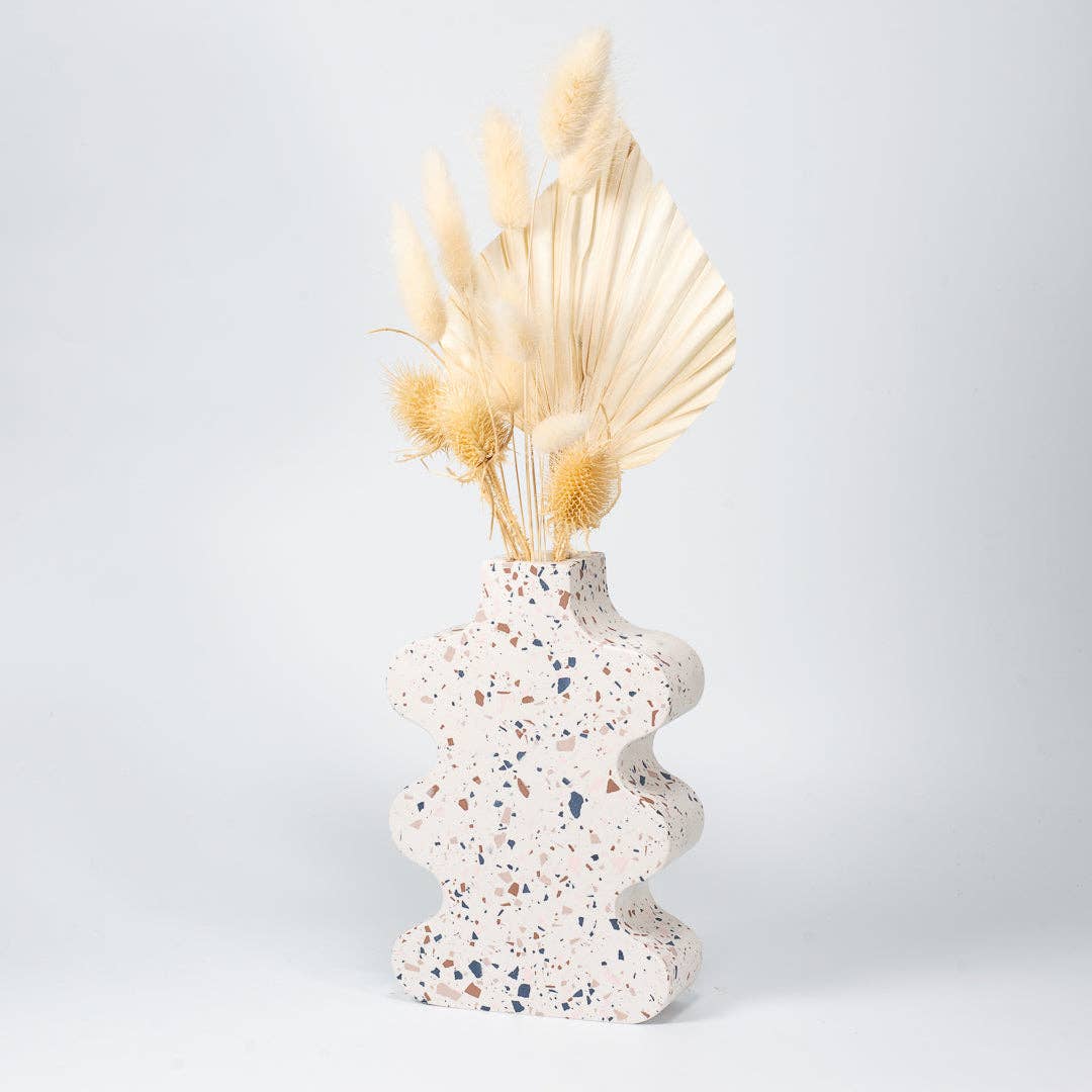 White Terrazzo | Squiggle Vase