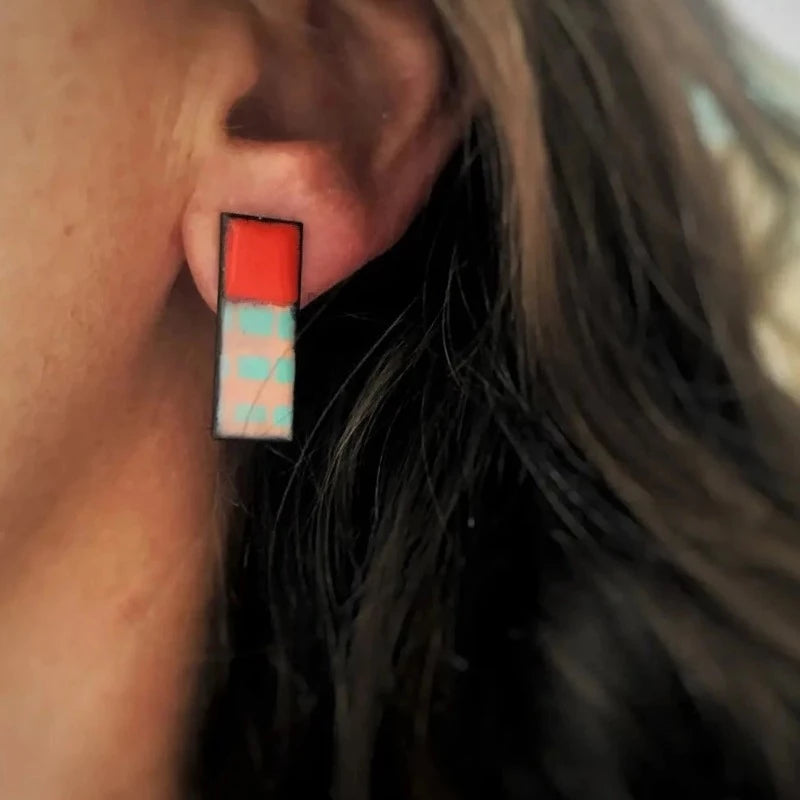 Colorblock Play | Post Earrings