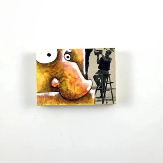 Mr Danger | Mixed Media  on Wood Block
